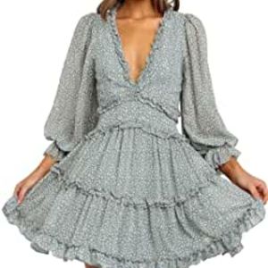 Flowy open back dress